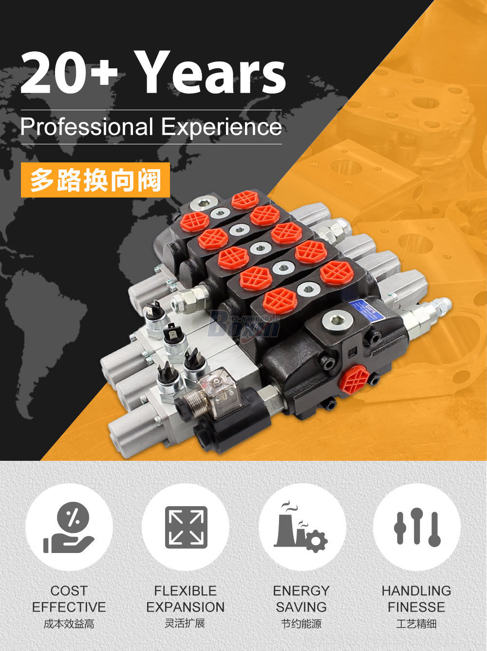 SD8 手控 5 联 分片式换向阀